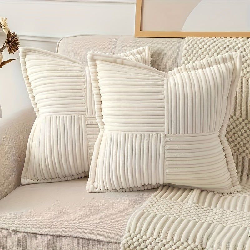 Lot de 2 coussins décoratifs rayés à motifs