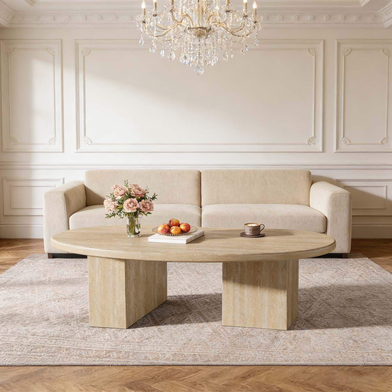 Grande table basse ovale moderne