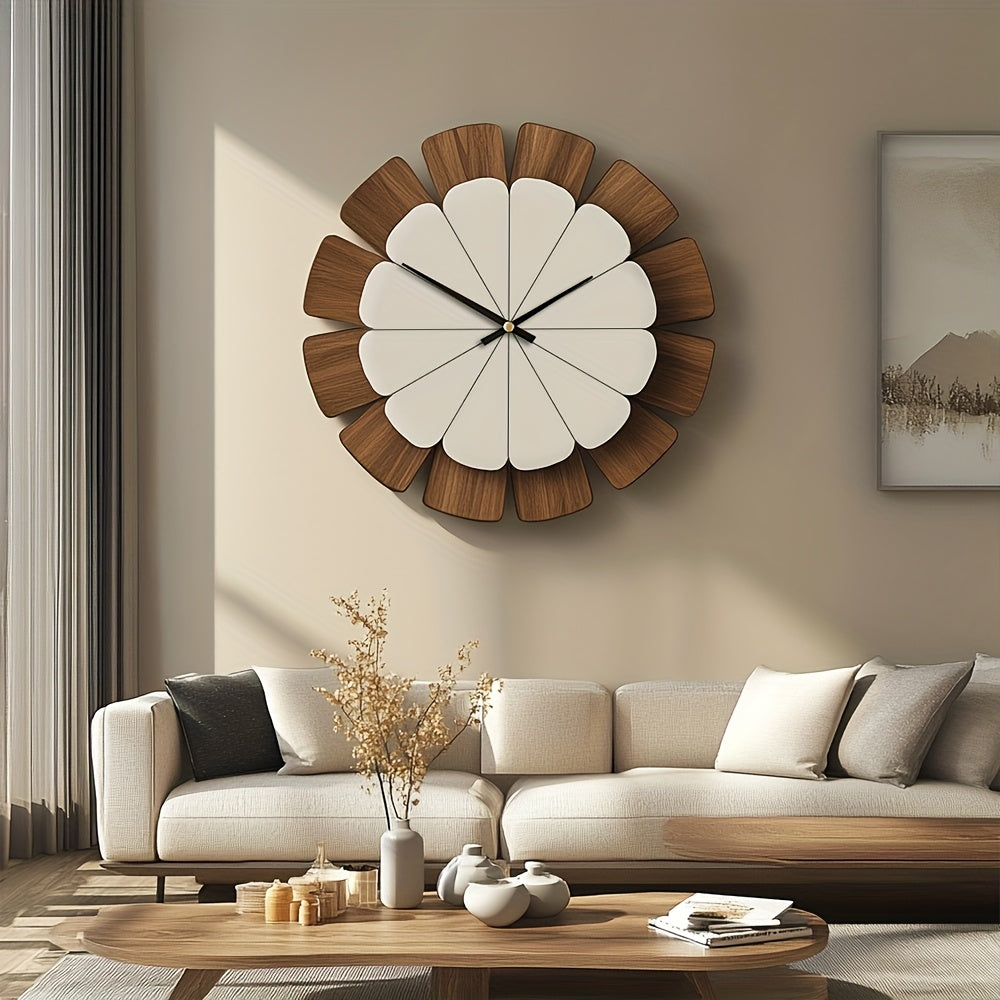 Horloge murale décorative ronde en bois