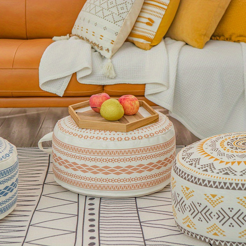 Pouf rond style bohème