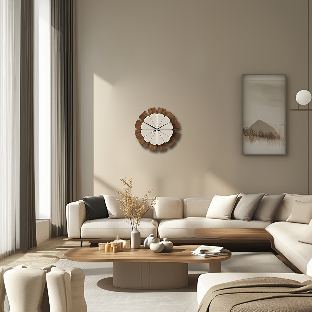 Horloge murale décorative ronde en bois