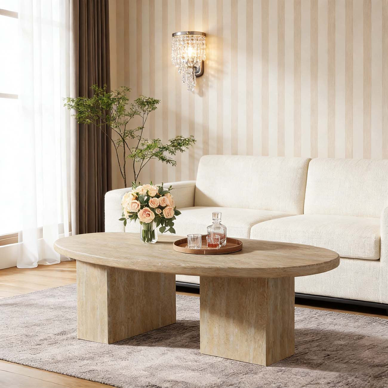 Grande table basse ovale moderne