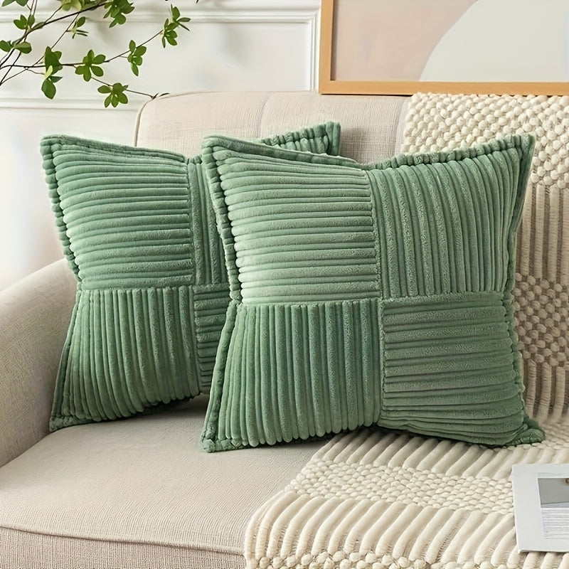 Lot de 2 coussins décoratifs rayés à motifs