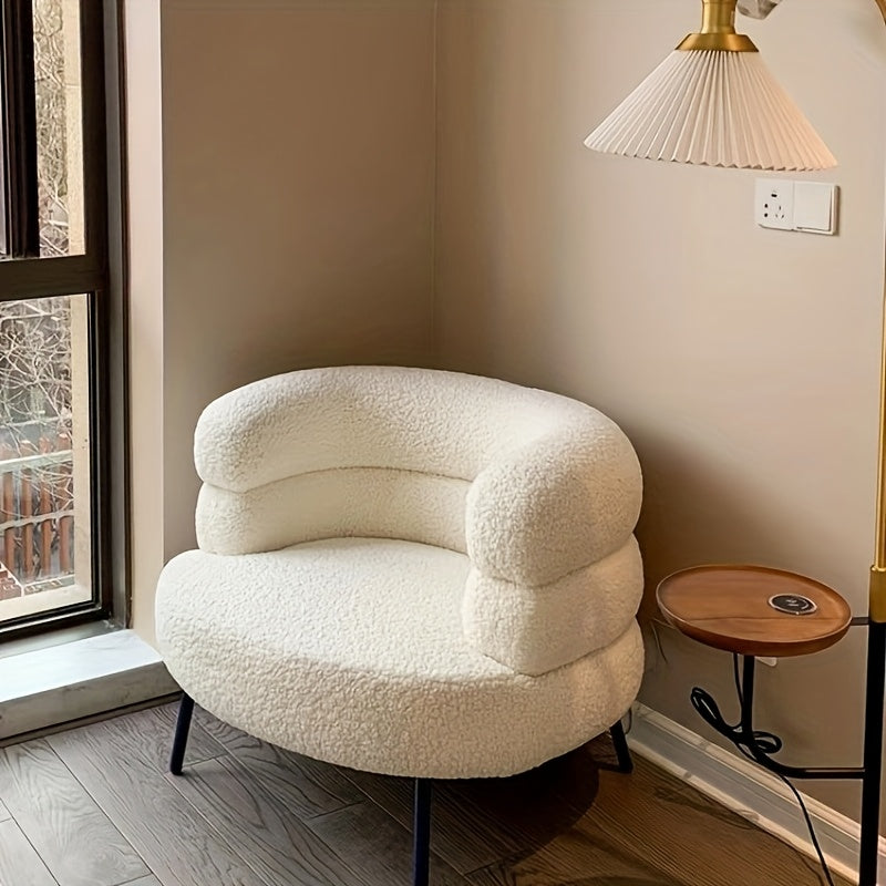 Fauteuil paresseux en laine bouclée