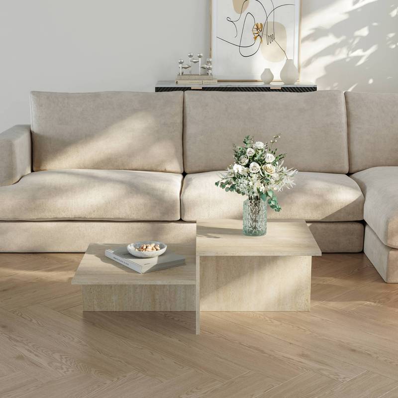 Table basse « Taniena » à double plateau