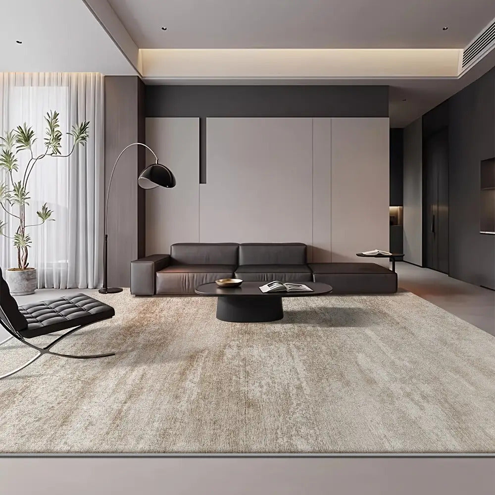 Tapis décoratif au design rétro à rayures tissées