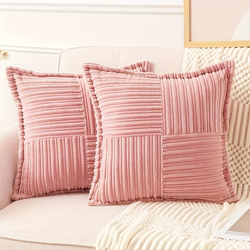 Lot de 2 coussins décoratifs rayés à motifs