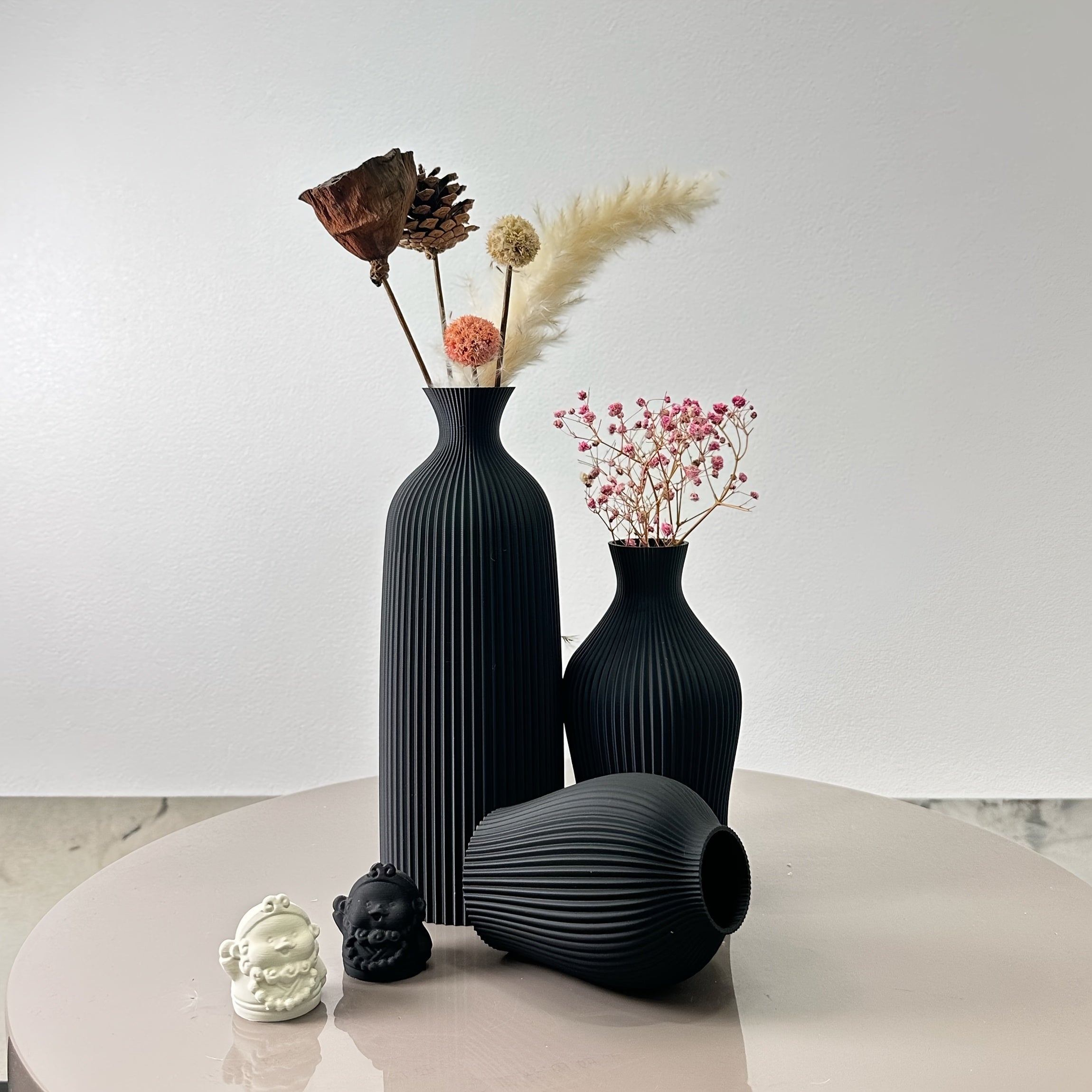 Ensemble de 3 vases décoratifs artistiques au design élégant