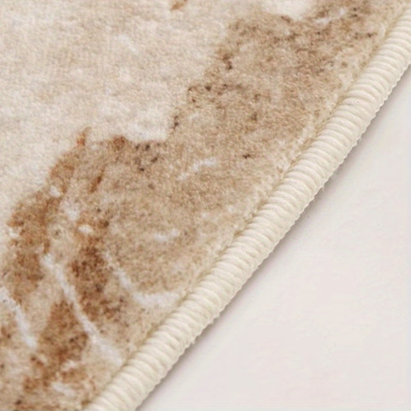 Tapis décoratif style crème française en tissu effet cachemire, doux et luxueux