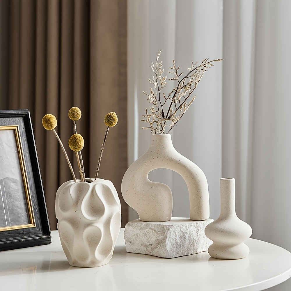 Ensemble de 3 vases décoratifs de style bohème