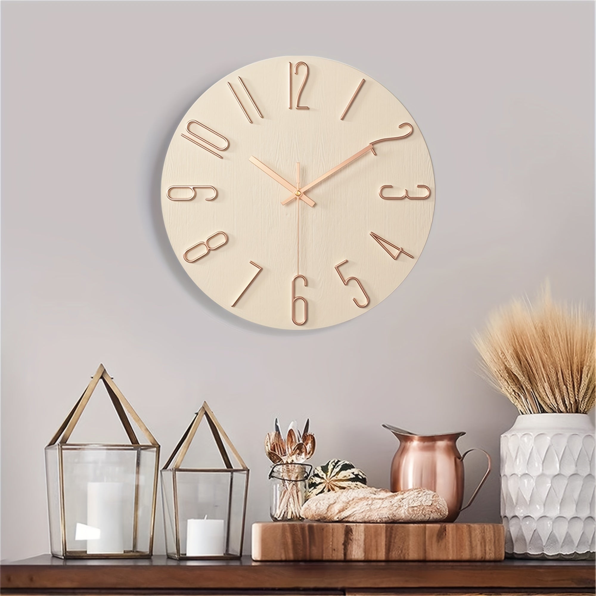 Horloge murale style ferme moderne