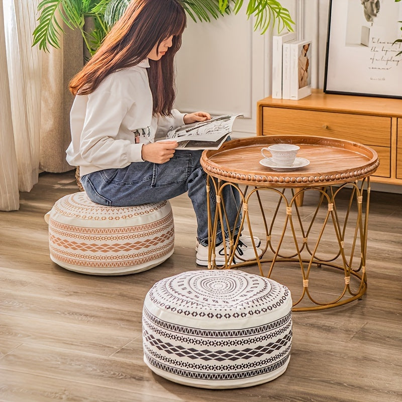 Pouf rond style bohème